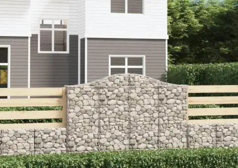 Coșuri gabion arcuite 4 buc, 200x30x140/160cm, fier galvanizat - 1/5