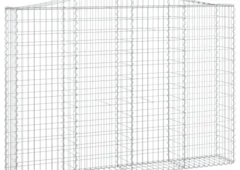 Coșuri gabion arcuite 6 buc, 200x30x140/160cm, fier galvanizat - 3/5