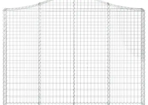 Coșuri gabion arcuite 11 buc, 200x30x140/160cm, fier galvanizat - 4/5