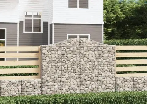 Coșuri gabion arcuite 6 buc, 200x30x160/180 cm, fier galvanizat - 1/5