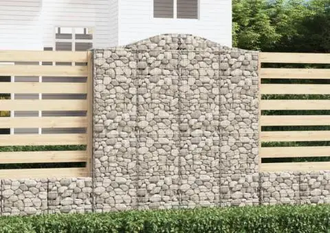 Coșuri gabion arcuite, 5 buc 200x30x220/240cm, fier galvanizat - 1/5