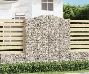 vidaXL Coșuri gabion arcuite, 5 buc 200x30x220/240cm, fier galvanizat