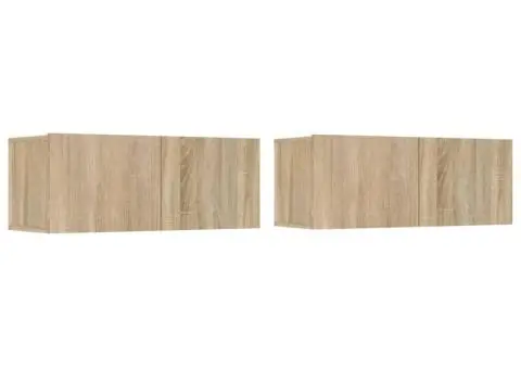 Set dulap TV, 4 piese, stejar sonoma, lemn prelucrat - 5/5