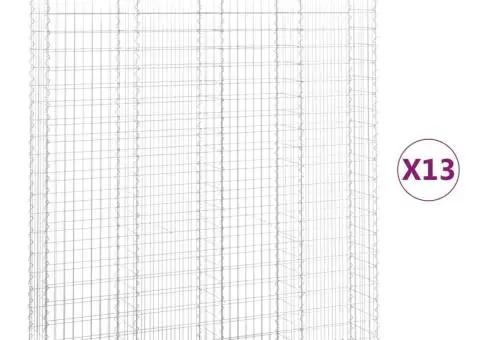 Coșuri gabion arcuite, 13 buc 200x30x220/240cm, fier galvanizat - 2/5