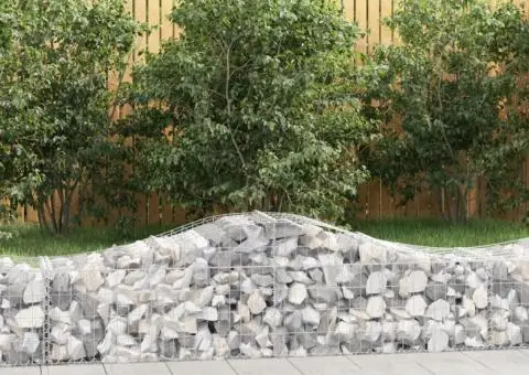 Coșuri gabion arcuite 3 buc, 200x50x40/60 cm, fier galvanizat - 1/5