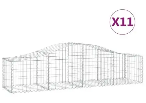 Coșuri gabion arcuite 11 buc, 200x50x40/60 cm, fier galvanizat - 2/5