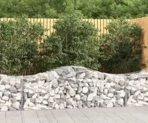 vidaXL Coșuri gabion arcuite 40 buc, 200x50x60/80 cm, fier galvanizat