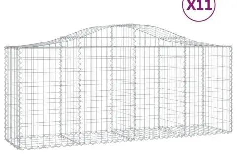 Coșuri gabion arcuite 11 buc, 200x50x80/100 cm, fier galvanizat - 2/5