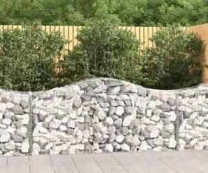 vidaXL Coșuri gabion arcuite 25 buc, 200x50x80/100 cm, fier galvanizat