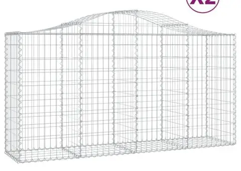 Coșuri gabion arcuite 2 buc, 200x50x100/120 cm fier galvanizat - 2/5