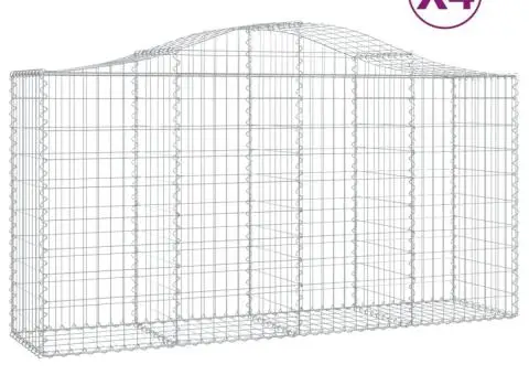 Coșuri gabion arcuite 4 buc, 200x50x100/120 cm fier galvanizat - 2/5