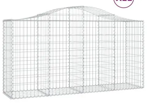 Coșuri gabion arcuite 11 buc, 200x50x100/120cm, fier galvanizat - 2/5