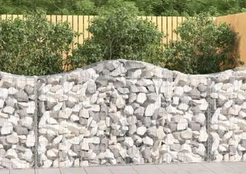Coșuri gabion arcuite 18 buc, 200x50x100/120cm, fier galvanizat - 1/5