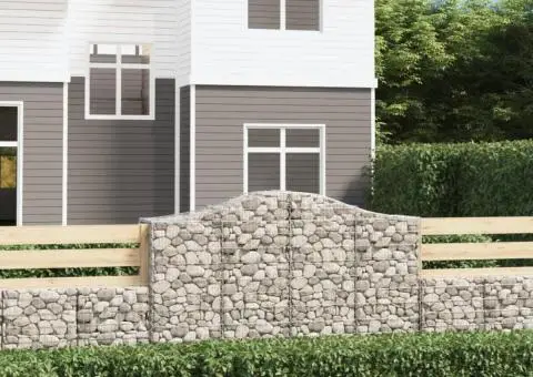 Coșuri gabion arcuite 2 buc, 200x50x120/140 cm, fier galvanizat - 1/5