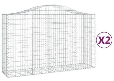 Coșuri gabion arcuite 2 buc, 200x50x120/140 cm, fier galvanizat - 2/5