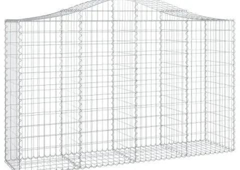 Coșuri gabion arcuite 9 buc, 200x50x120/140 cm, fier galvanizat - 3/5