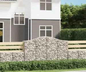 vidaXL Coșuri gabion arcuite 18 buc, 200x50x120/140 cm,fier galvanizat