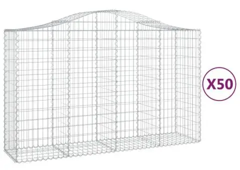 Coșuri gabion arcuite 50 buc, 200x50x120/140cm, fier galvanizat - 2/5