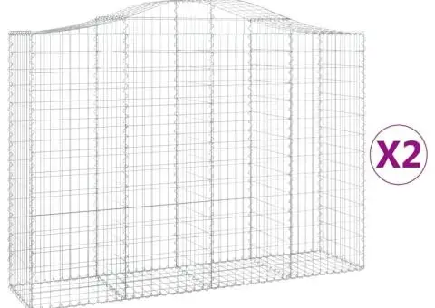 Coșuri gabion arcuite 2 buc, 200x50x140/160 cm, fier galvanizat - 2/5