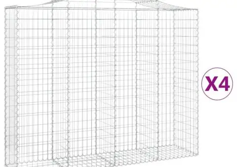 Coșuri gabion arcuite 4 buc, 200x50x160/180 cm, fier galvanizat - 2/5