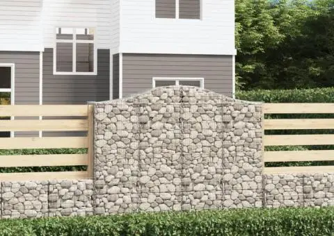 Coșuri gabion arcuite 6 buc, 200x50x160/180 cm, fier galvanizat - 1/5