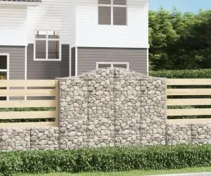 vidaXL Coșuri gabion arcuite 6 buc, 200x50x160/180 cm, fier galvanizat