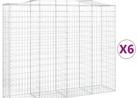 Coșuri gabion arcuite 6 buc, 200x50x160/180 cm, fier galvanizat - 2/5