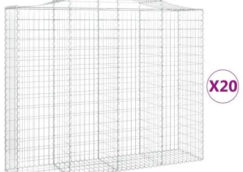 Coșuri gabion arcuite 20 buc, 200x50x160/180cm, fier galvanizat - 2/5