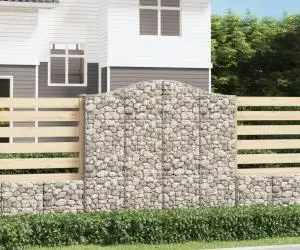 vidaXL Coșuri gabion arcuite 4 buc, 200x50x180/200 cm, fier galvanizat