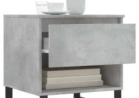 Mese de cafea, 2 buc., gri beton, 50x46x50 cm, lemn compozit - 4/5