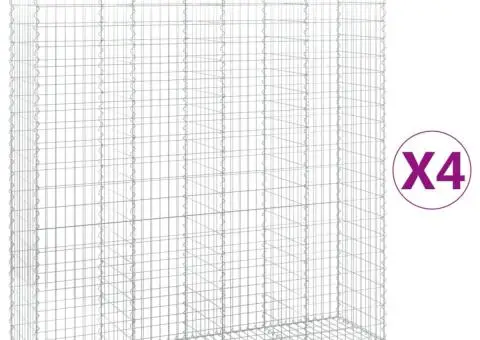 Coșuri gabion arcuite, 4 buc 200x50x200/220 cm, fier galvanizat - 2/5