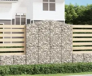 vidaXL Coșuri gabion arcuite, 8 buc 200x50x200/220 cm, fier galvanizat