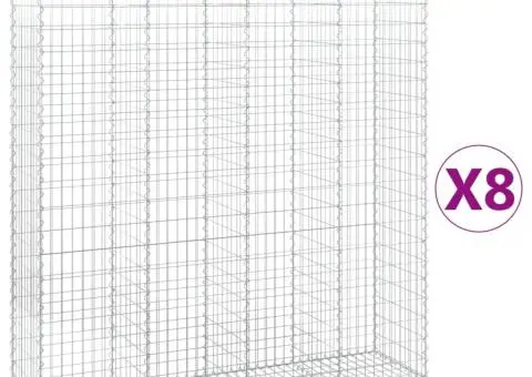 Coșuri gabion arcuite, 8 buc 200x50x200/220 cm, fier galvanizat - 2/5