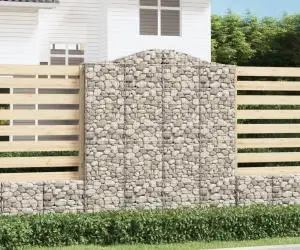 vidaXL Coșuri gabion arcuite, 6 buc, 200x50x220/240cm, fier galvanizat