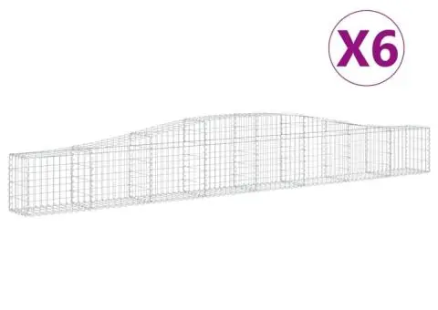 Coșuri gabion arcuite 6 buc, 400x30x40/60 cm, fier galvanizat - 2/5