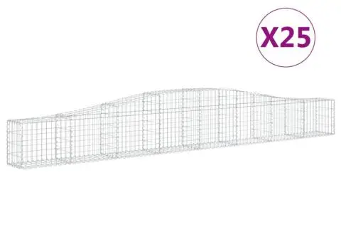 Coșuri gabion arcuite 25 buc, 400x30x40/60 cm, fier galvanizat - 2/5