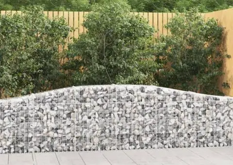 Coșuri gabion arcuite 3 buc, 400x30x60/80 cm, fier galvanizat - 1/5