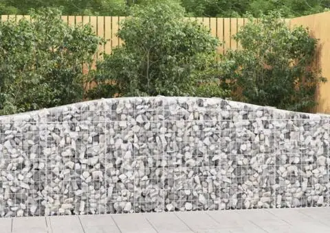 Coșuri gabion arcuite 6 buc, 400x30x80/100 cm, fier galvanizat - 1/5