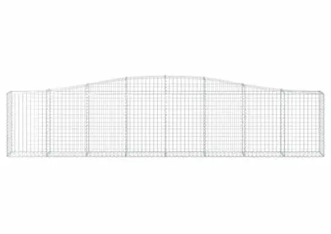 Coșuri gabion arcuite 6 buc, 400x30x80/100 cm, fier galvanizat - 4/5