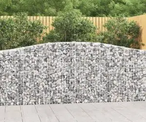 vidaXL Coșuri gabion arcuite 5 buc, 400x30x100/120 cm fier galvanizat