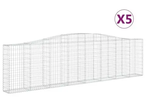 Coșuri gabion arcuite 5 buc, 400x30x100/120 cm fier galvanizat - 2/5