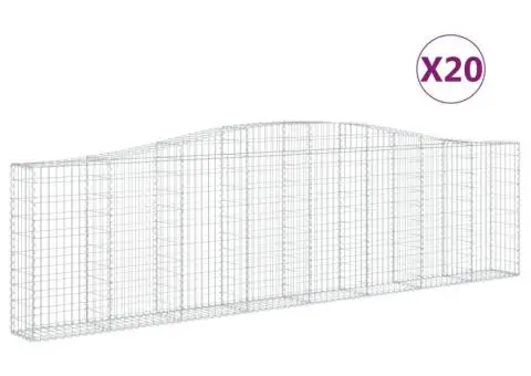 Coșuri gabion arcuite 20 buc, 400x30x100/120 cm fier galvanizat - 2/5