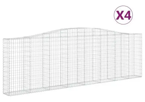 Coșuri gabion arcuite 4 buc. 400x30x120/140cm fier galvanizat - 2/5