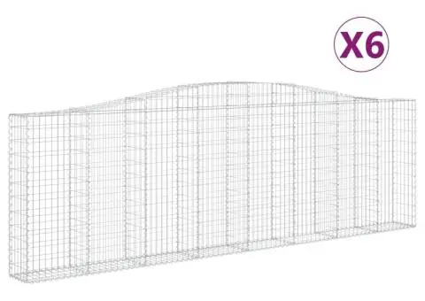 Coșuri gabion arcuite 6 buc. 400x30x120/140 cm fier galvanizat - 2/5