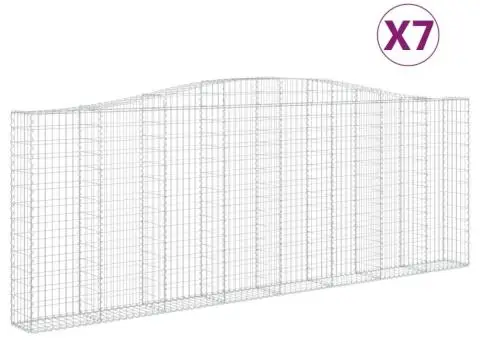 Coșuri gabion arcuite 7 buc, 400x30x140/160 cm, fier galvanizat - 2/5