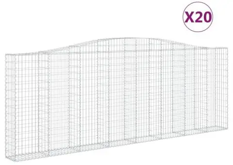 Coșuri gabion arcuite 20 buc. 400x30x140/160 cm fier galvanizat - 2/5