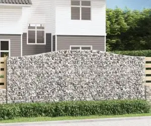vidaXL Coșuri gabion arcuite 6 buc. 400x30x160/180 cm fier galvanizat