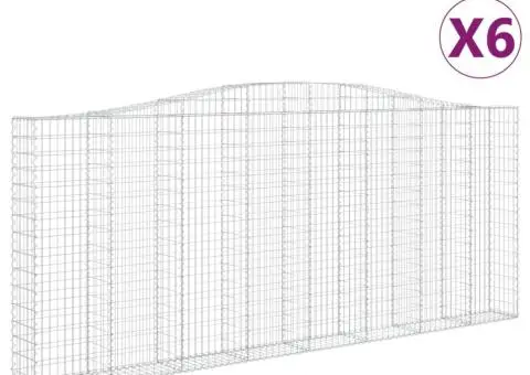 Coșuri gabion arcuite 6 buc. 400x30x160/180 cm fier galvanizat - 2/5