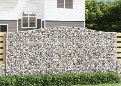 Coșuri gabion arcuite 7 buc, 400x30x180/200 cm, fier galvanizat - 1/5