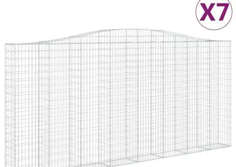 Coșuri gabion arcuite 7 buc, 400x30x180/200 cm, fier galvanizat - 2/5